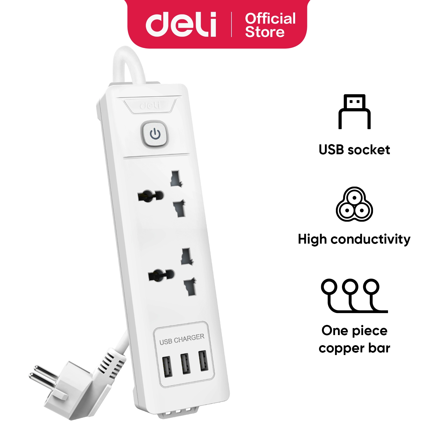 Deli-ET407 Power Strip