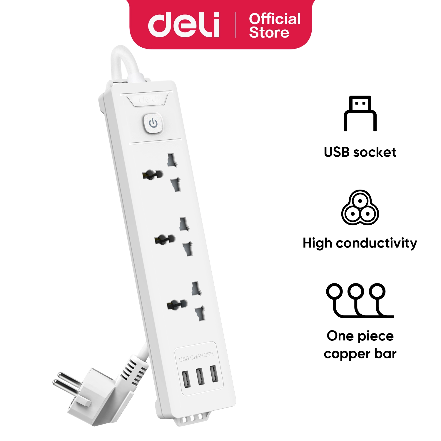 Deli-ET408 Power Strip