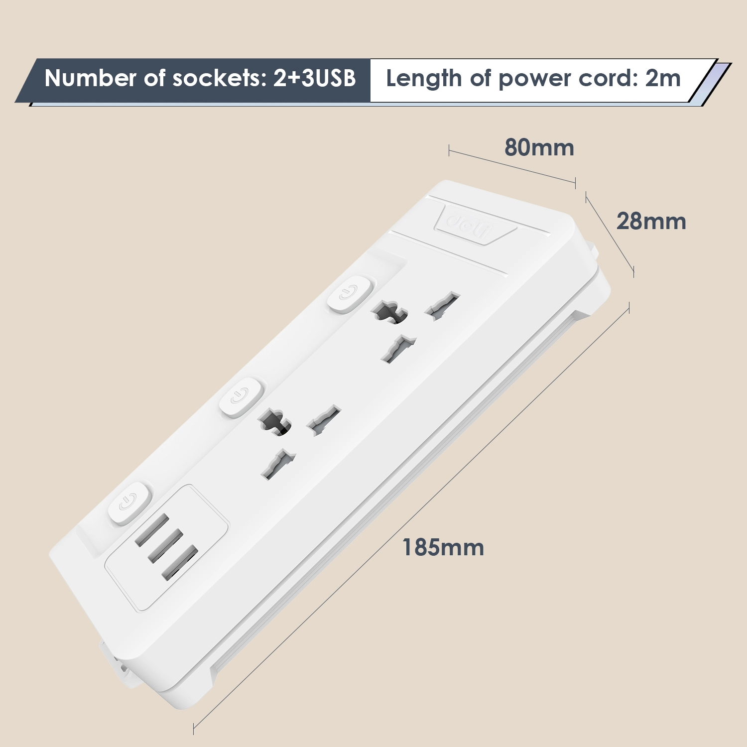 deli et409 power strip 10