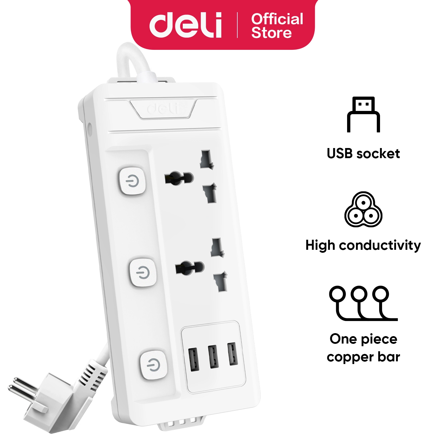 Deli-ET409 Power Strip