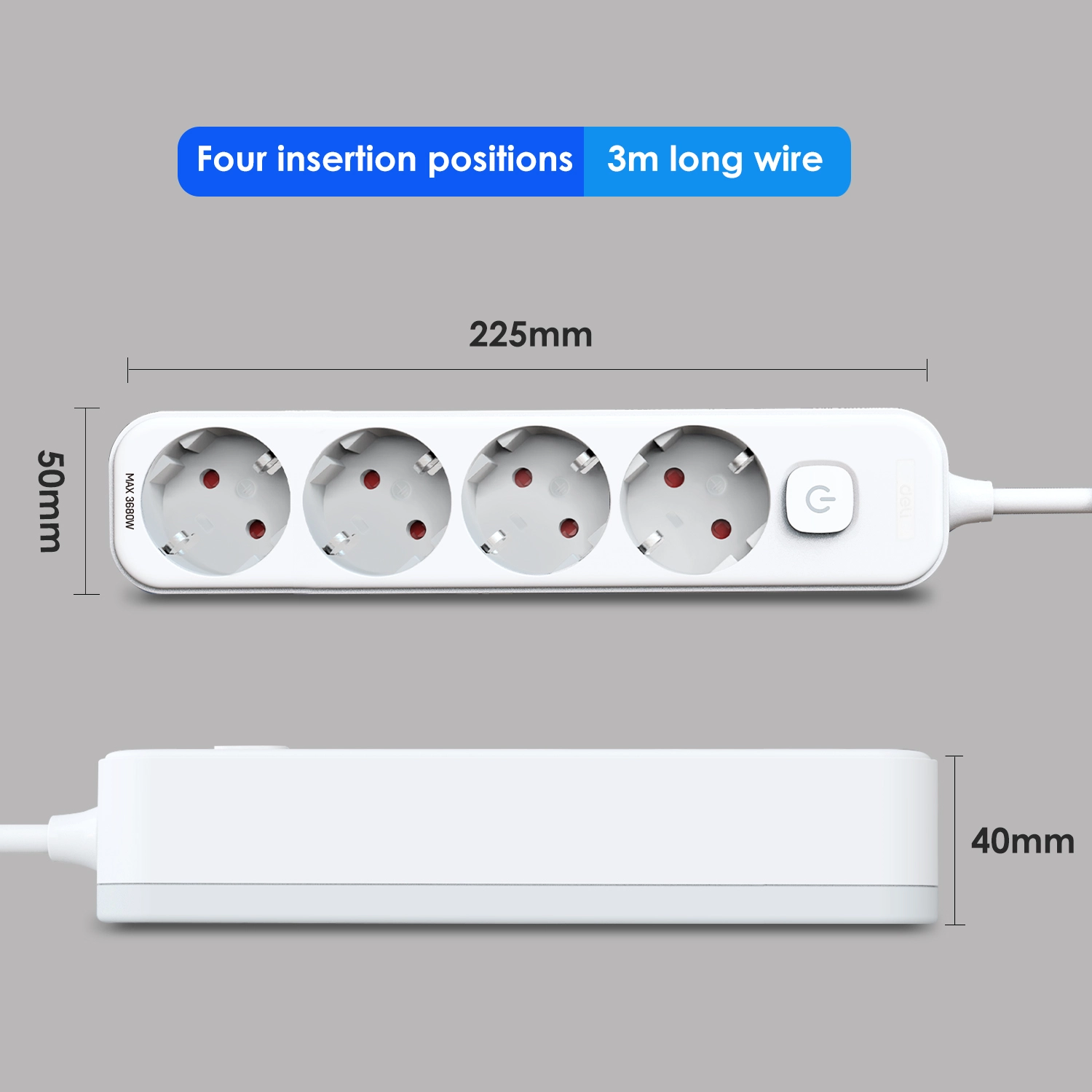 deli et435 power strip 9