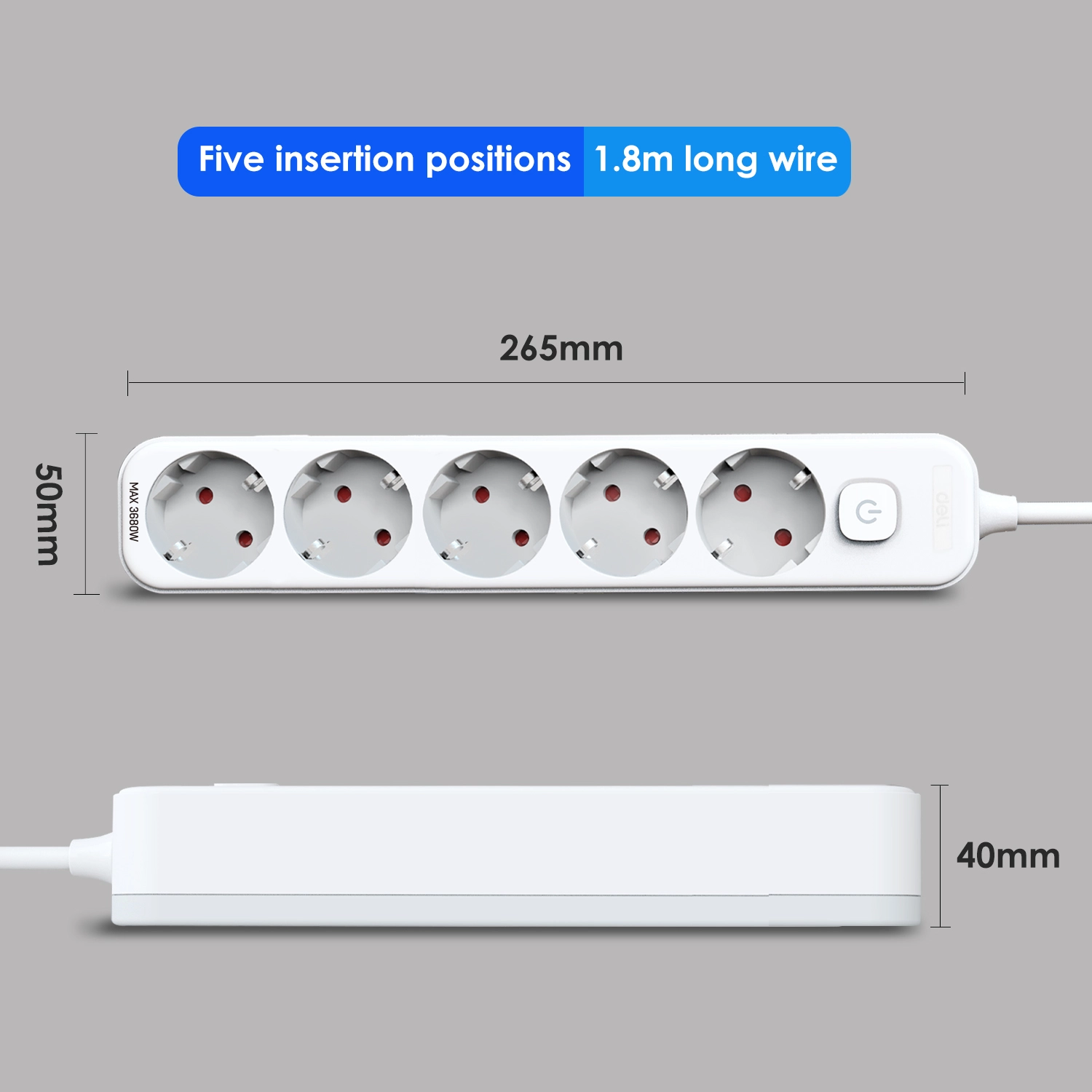 deli et437 power strip 9