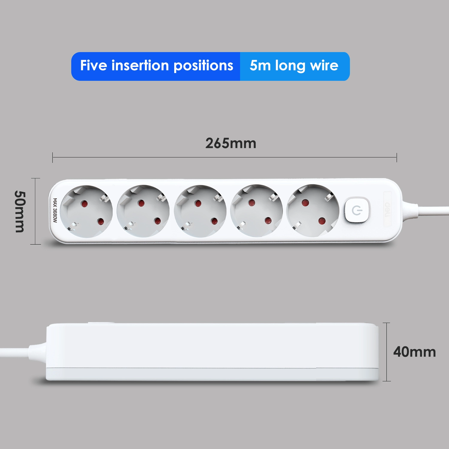 deli et439 power strip 9