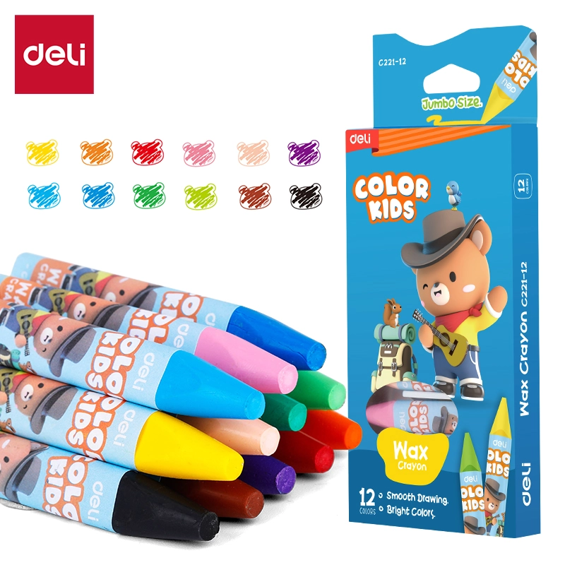 deli ec221 12 wax crayon 1