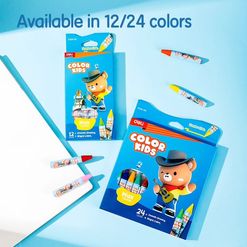 deli ec221 12 wax crayon 5